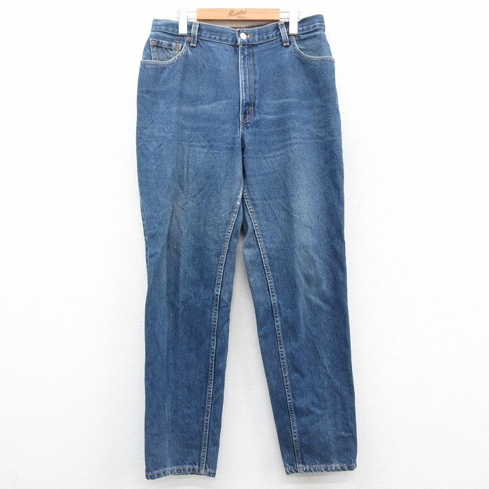古着 リーバイス Levis 550 ジーンズ レディース 90 s ヒゲ テーパード コットン 紺 ネイビー デニム 25 oct 20 ボトムス ジーパン Gパン