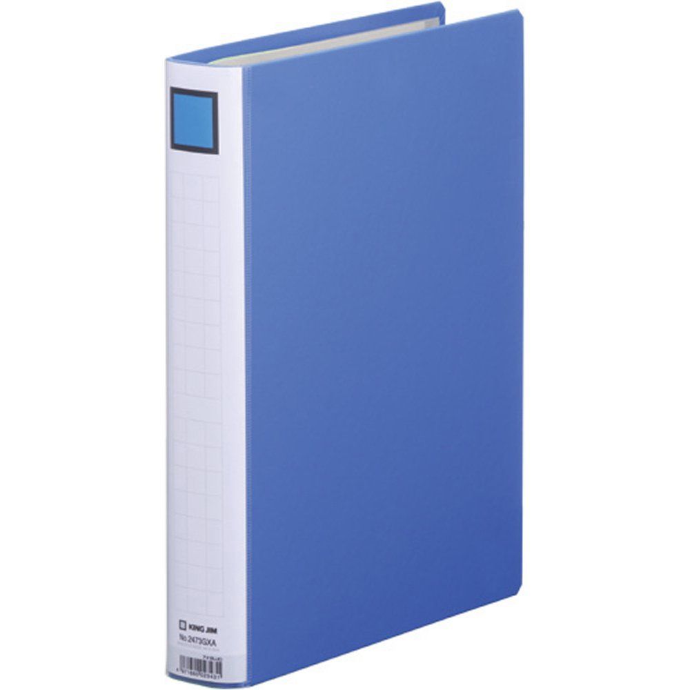 キングジム キングファイル スーパードッチ P2473GXAアオ-10 10冊パック A4 青