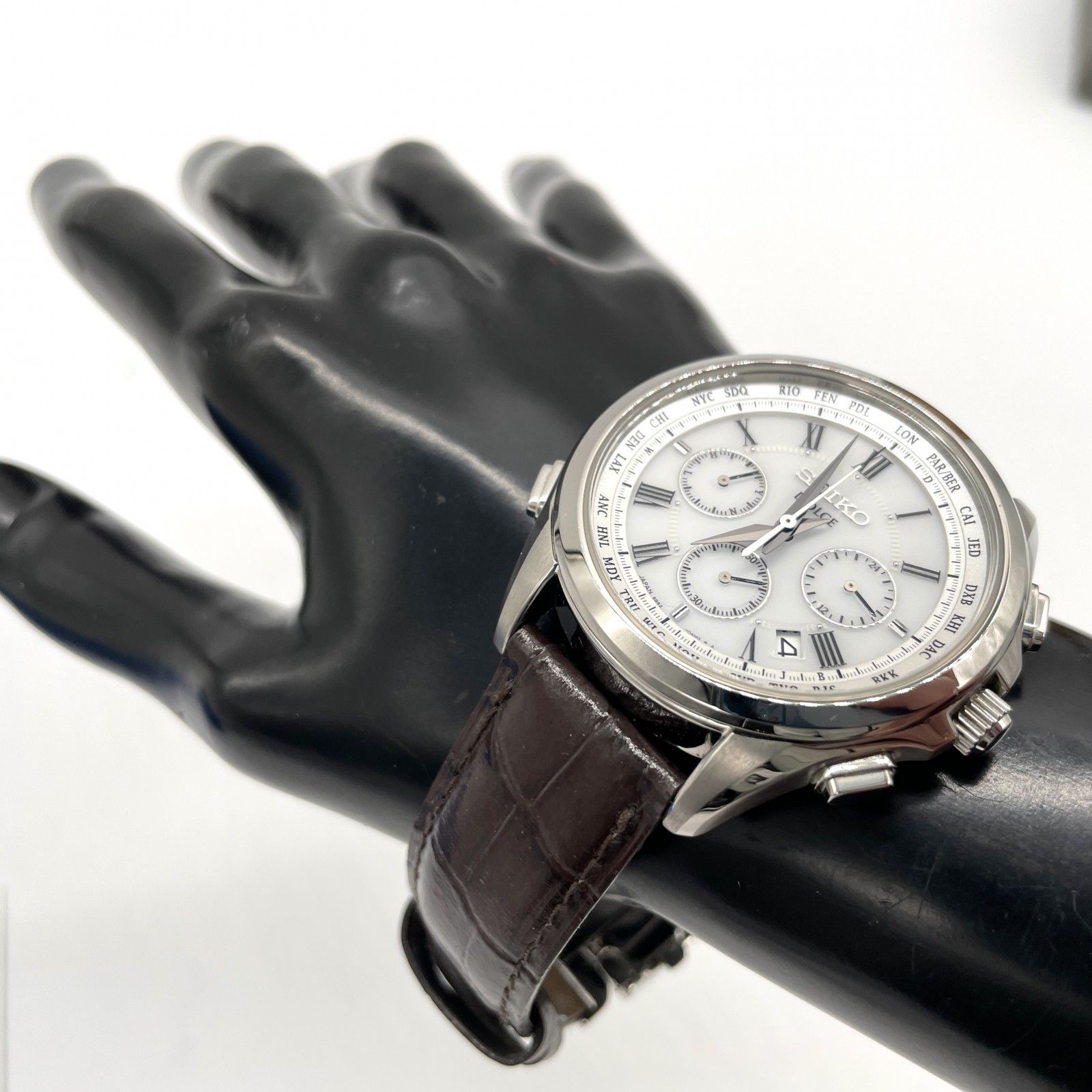 極美品 SEIKO セイコー DOLCE ドルチェ メンズ 腕時計 ソーラー電波 