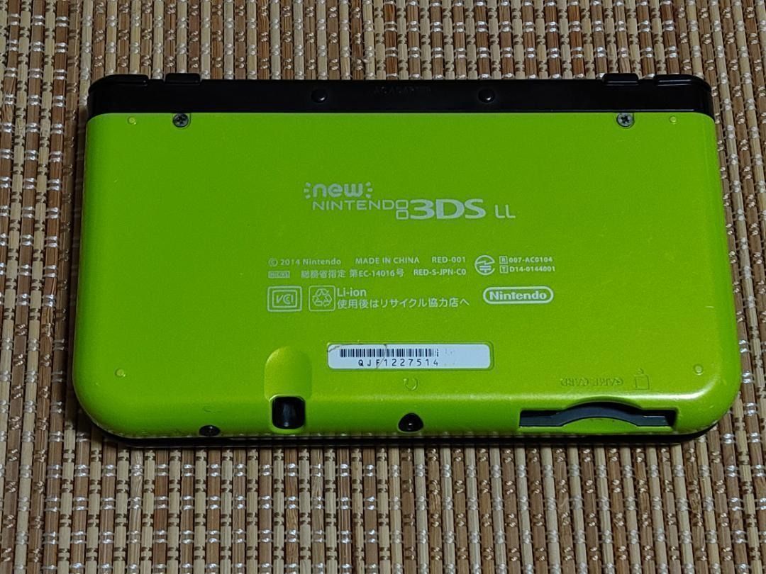 本体のみ New3DSLL ライム×ブラック H