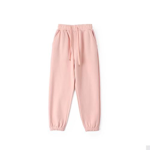 ピンク_140 [HahaNice] 子供服 ロングパンツ 男の子 長ズボン 女の子 キッズ 綿 鹿の子 ボーイズ ジュニア カジュアル スポーツ 普段着 春夏秋冬 通気 ウエストゴム+紐 シンプル 人気 無地 ピンク 