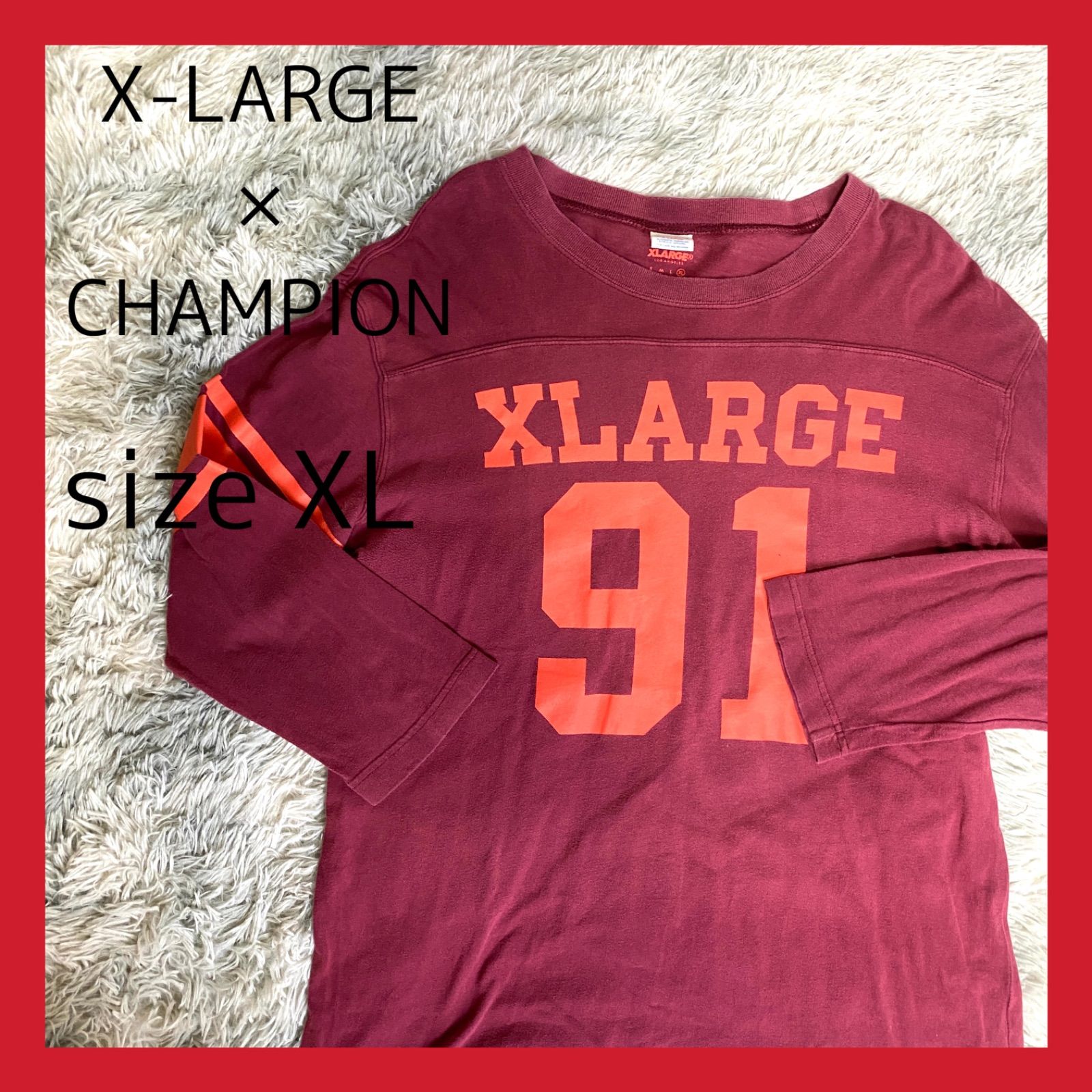 X-LARGE champion エクストララージ チャンピオン コラボ メンズ ロンT