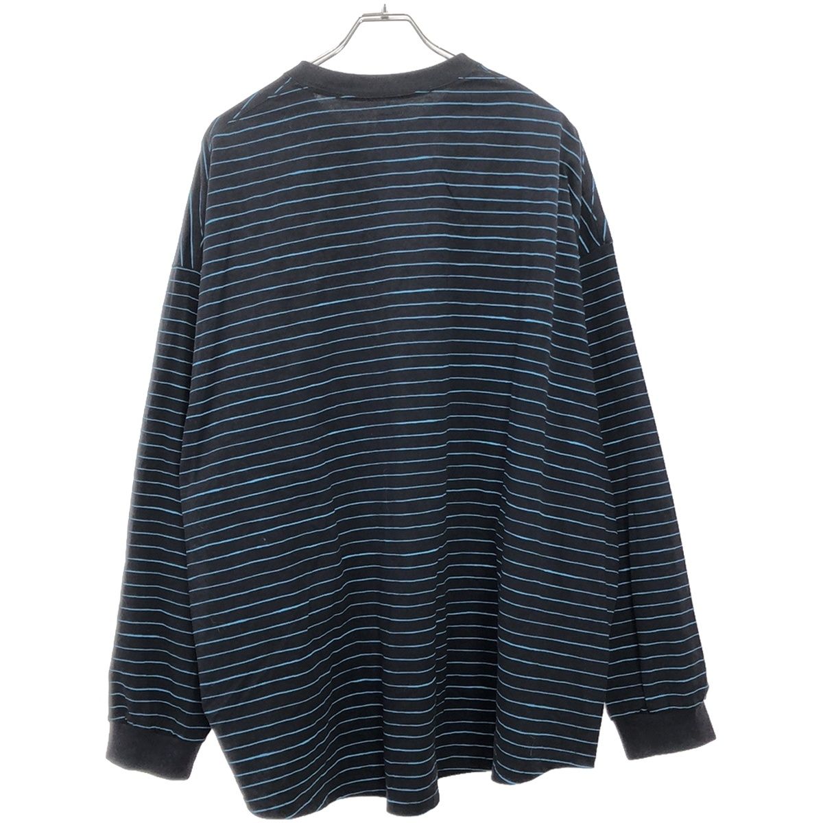 SEE SEE シーシー URBS別注 SUPER BIG ROUND LONG-SLEEVE BOADER ボーダーカットソー  ネイビー×ブルー XL