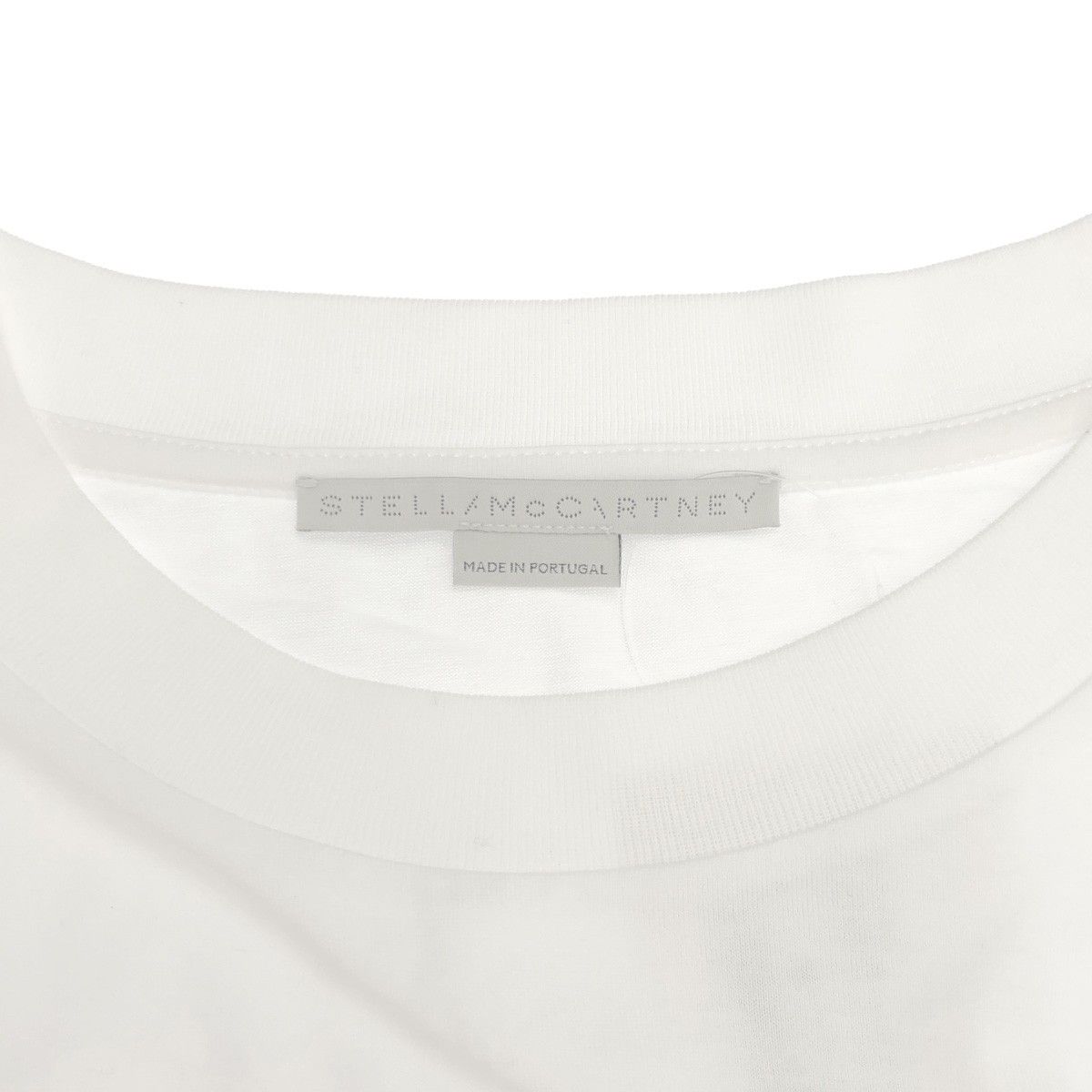 STELLA McCARTNEY ステラ マッカートニー クロップドレースデザインTシャツ 6J0213 3SPX88 ホワイト XS STELLA McCARTNEY ステラ マッカートニー クロップドレースデザインT