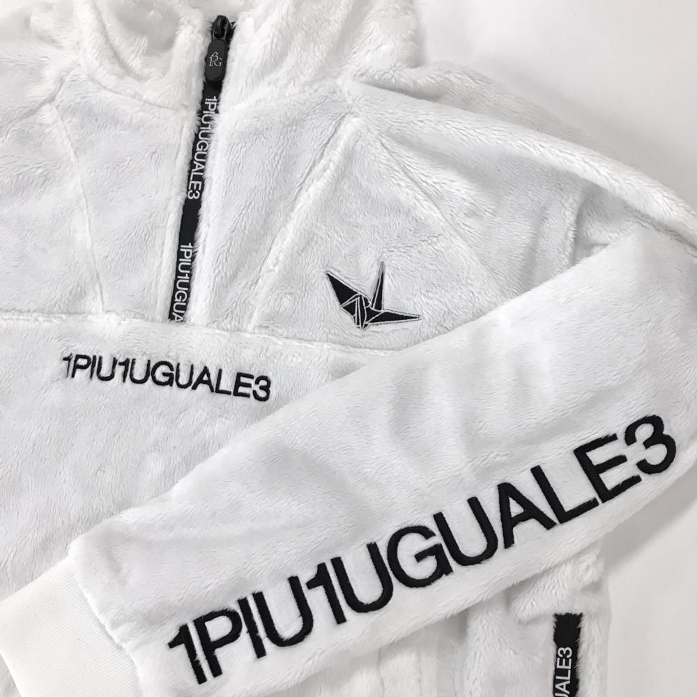 白 ハーフジップ