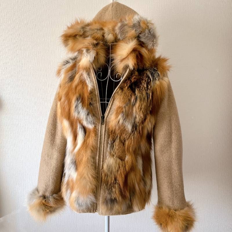 ジョセフィーヌ Josephine ファーコート 毛皮 ミンク ストライプ 9 茶