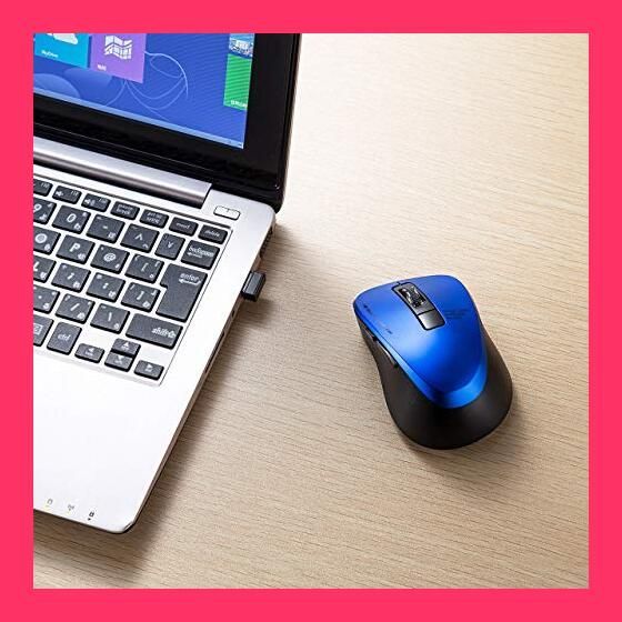 本物保証，大得価 【スタッフおすすめ！】サンワサプライ ワイヤレスマウス 2.4GHz(USB A) 静音 ブルーLED 5ボタン 1600dpi(2段階切替) 小型 ブルー MA-WBL153BL マウス本体