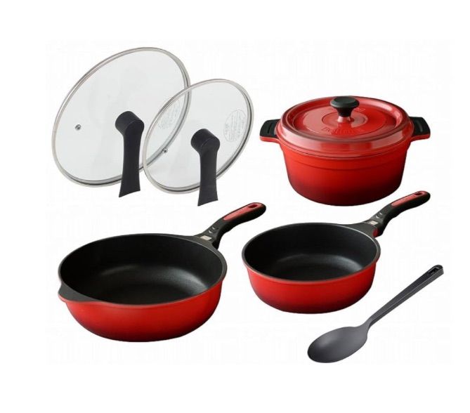 ♥品 ベルフィーナ THE PRIME グランドセット マルチパン25cm ミニマルチパン21cm 無水調理鍋22cm ガラス蓋25cm ガラス蓋21cm スプーンターナー