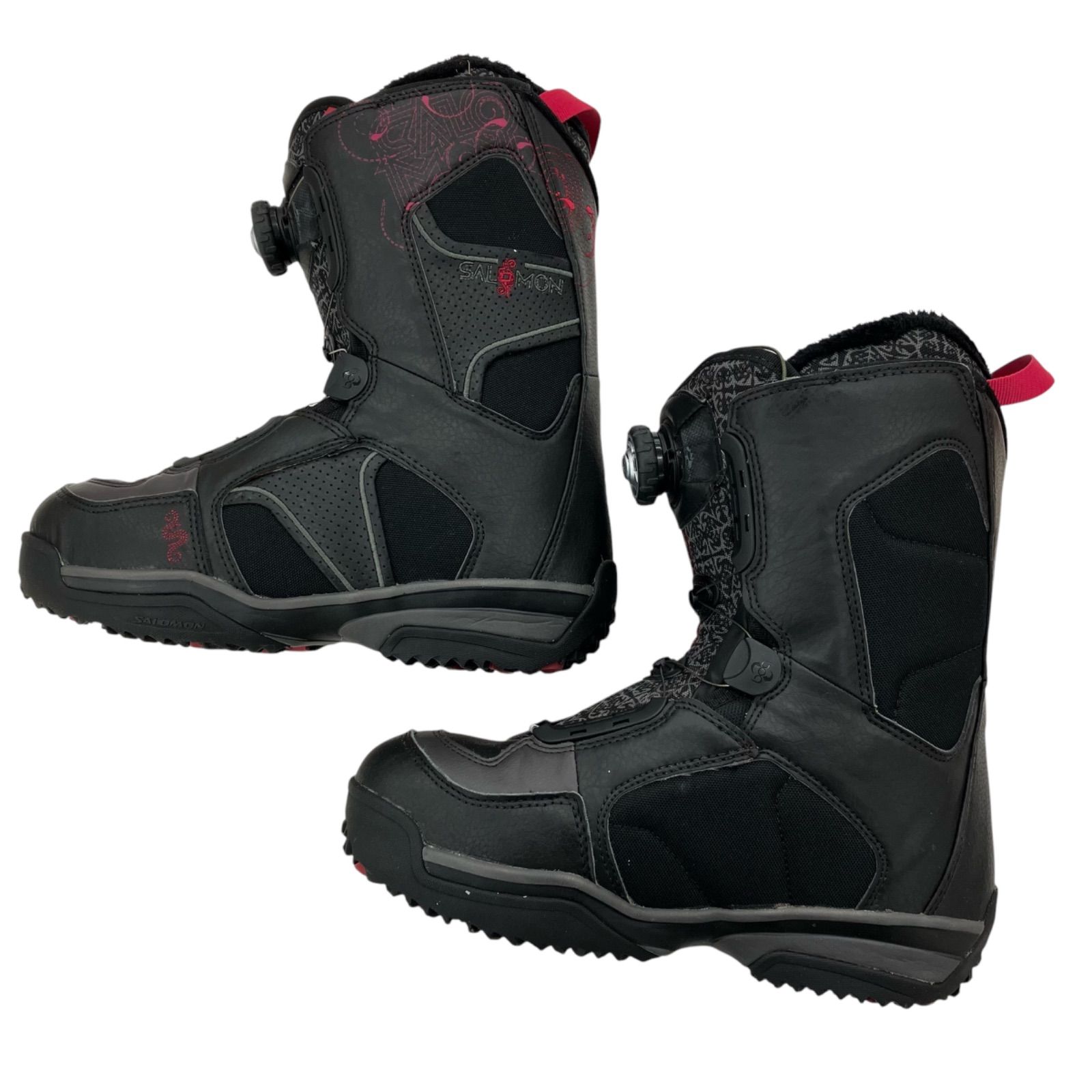 186001 SALOMON サロモン スノーボードブーツ boa ブラック/ピンク 24cm