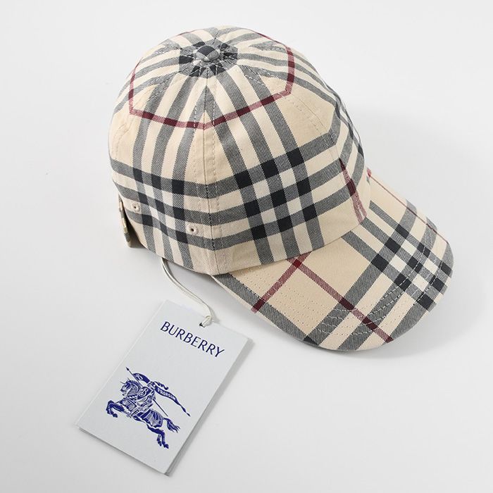 BURBERRY バーバリーチェック ワークキャップ 帽子 ユニセックス selectshopfelice_bb-8073370-m
