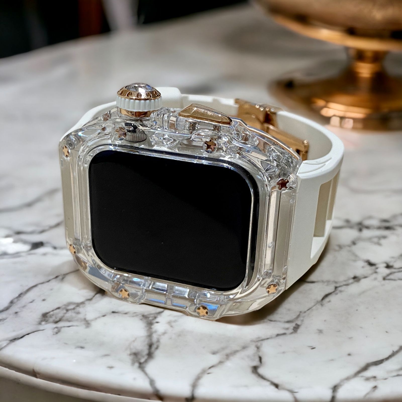 cchs/高級☆AppleWatch アップルウォッチバンド ラバーベルトカバー-