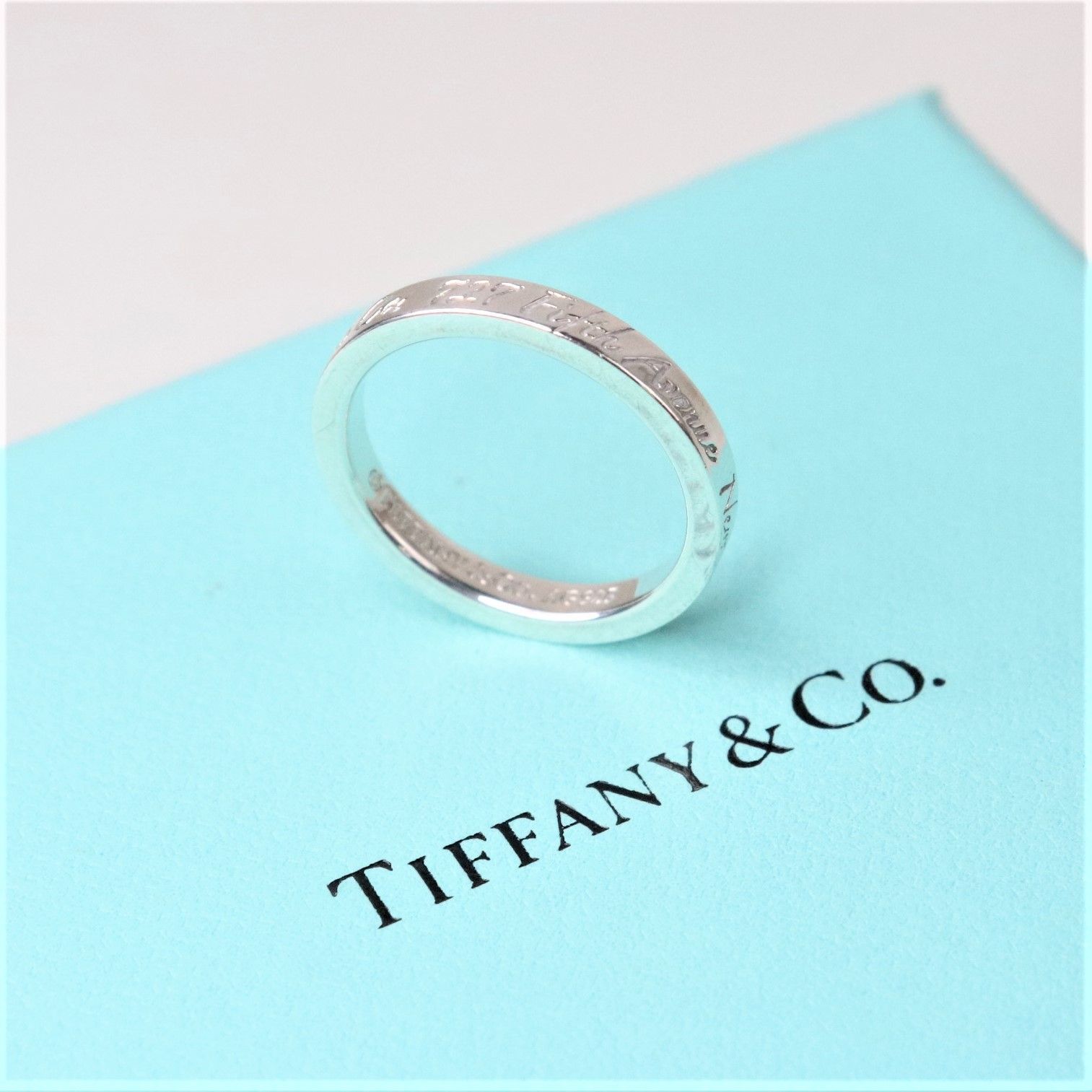 リバーシブルタイプ 付属品有☆Tiffany ＆ Co. ノーツ ナローバンド