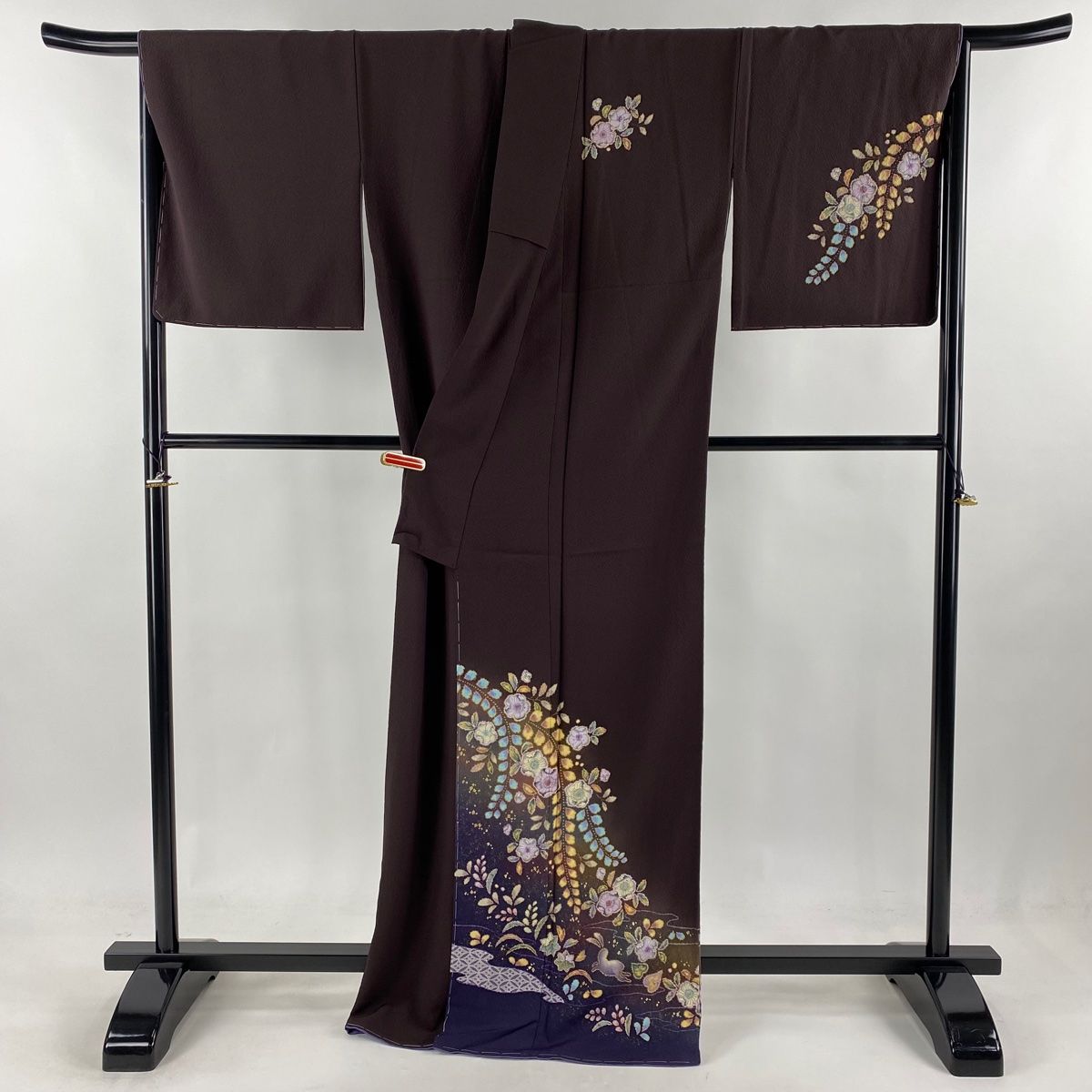 付下げ 身丈167.5cm 裄丈70cm L 袷 翠山工房 やまと 落款 辻が花