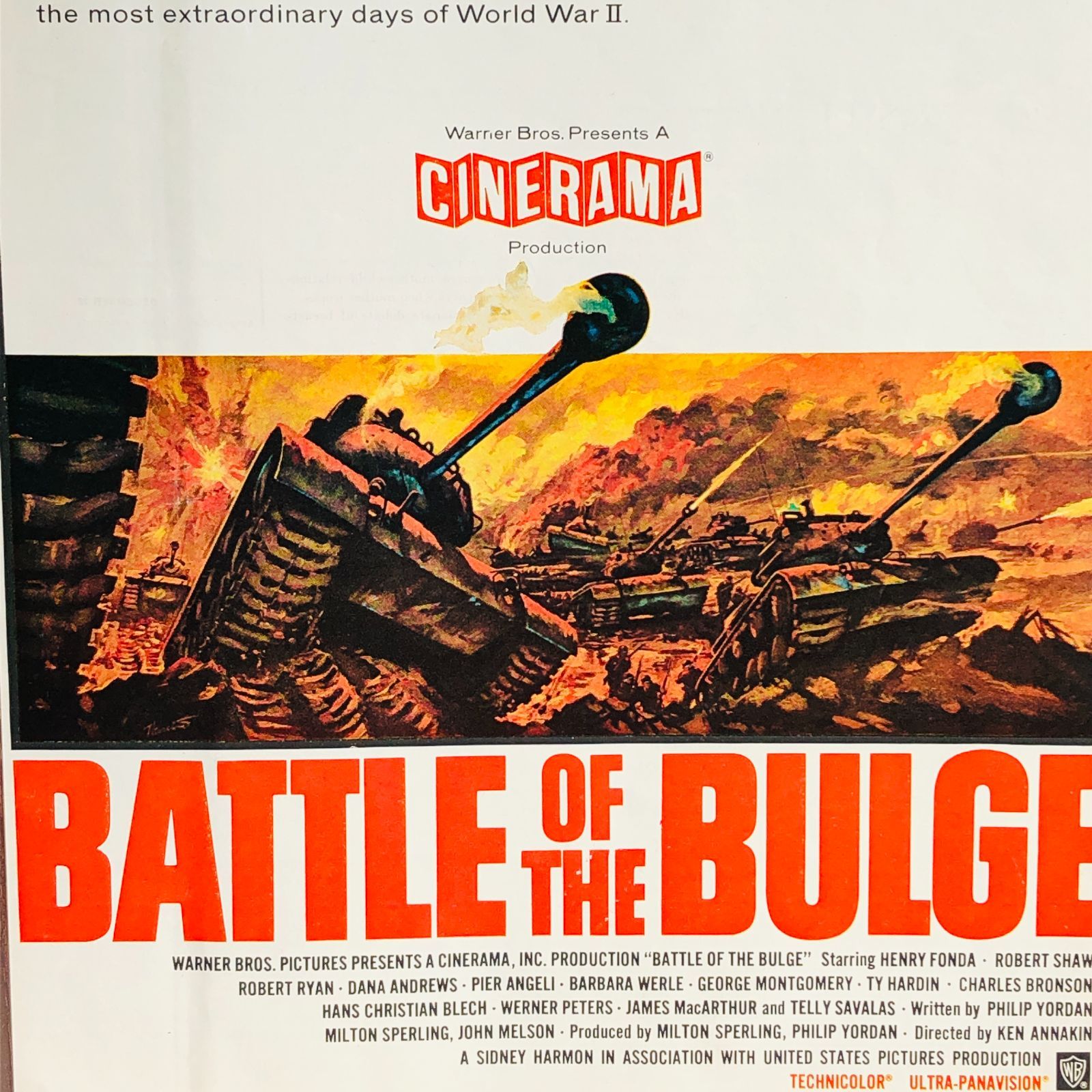 広告 ポスター ビンテージ 『 BATTLE OF THE BULGE 』 50's