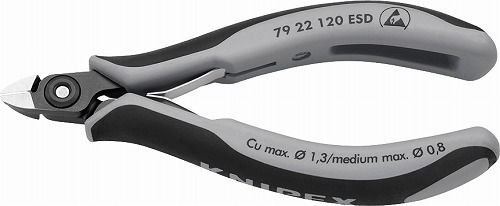 クニペックス KNIPEX ESD精密エレクトロニクスニッパー120mmミニヘッド7922-120ESD 7922120ESD