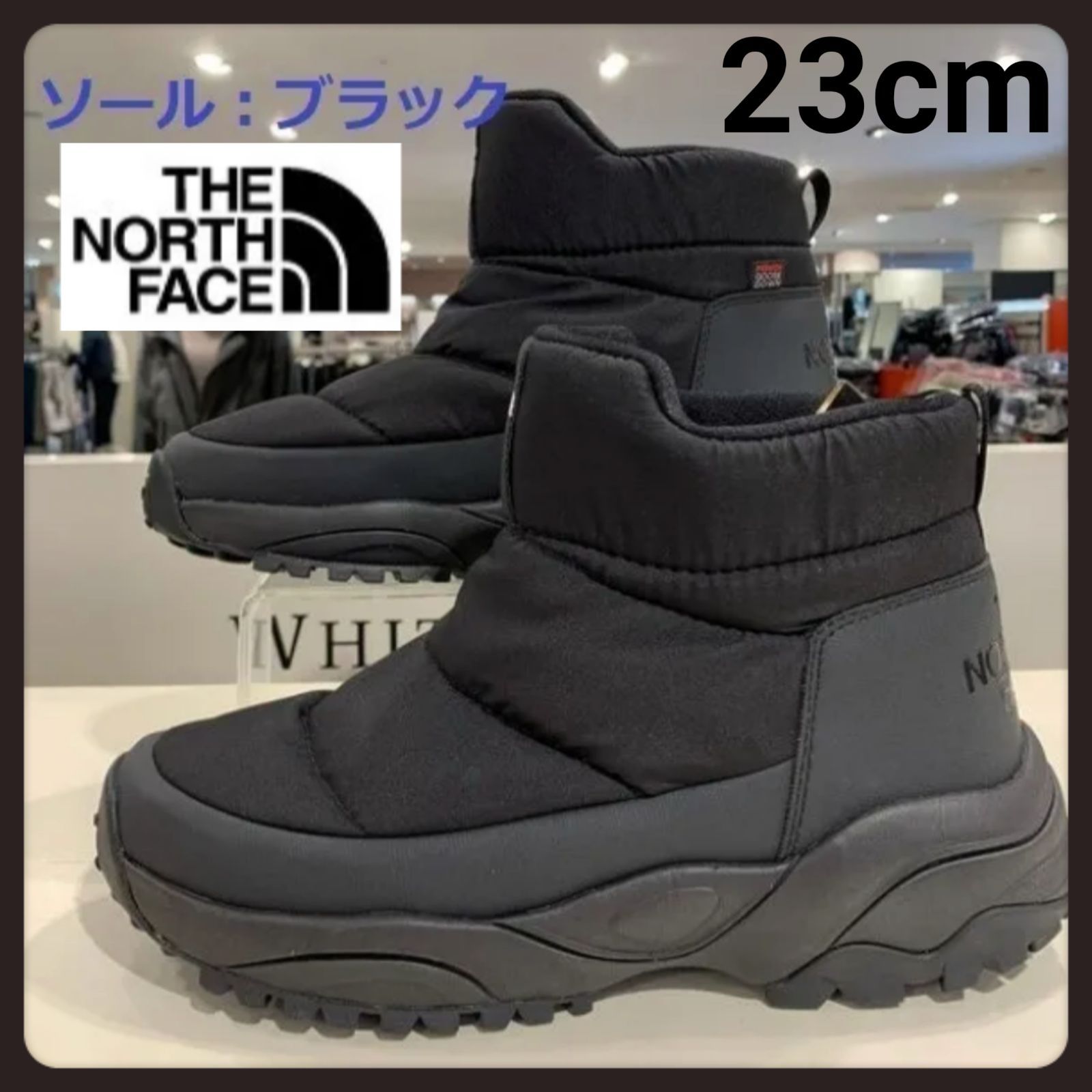 人気 日本未入荷THENORTHFACE厚底 ダウン ブーツブラック23cm 正規品