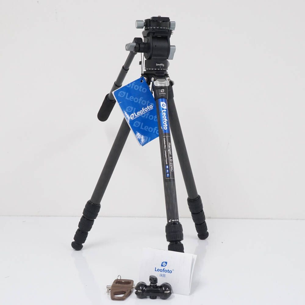 Leofoto - Leofoto Ranger LS-224C + SmallRig ビデオ雲台 トラベル三脚セット USED品 カーボン三脚 完動品 CE5194 Leofoto Ranger LS-224C + SmallRig ビデオ雲台 トラベル三脚