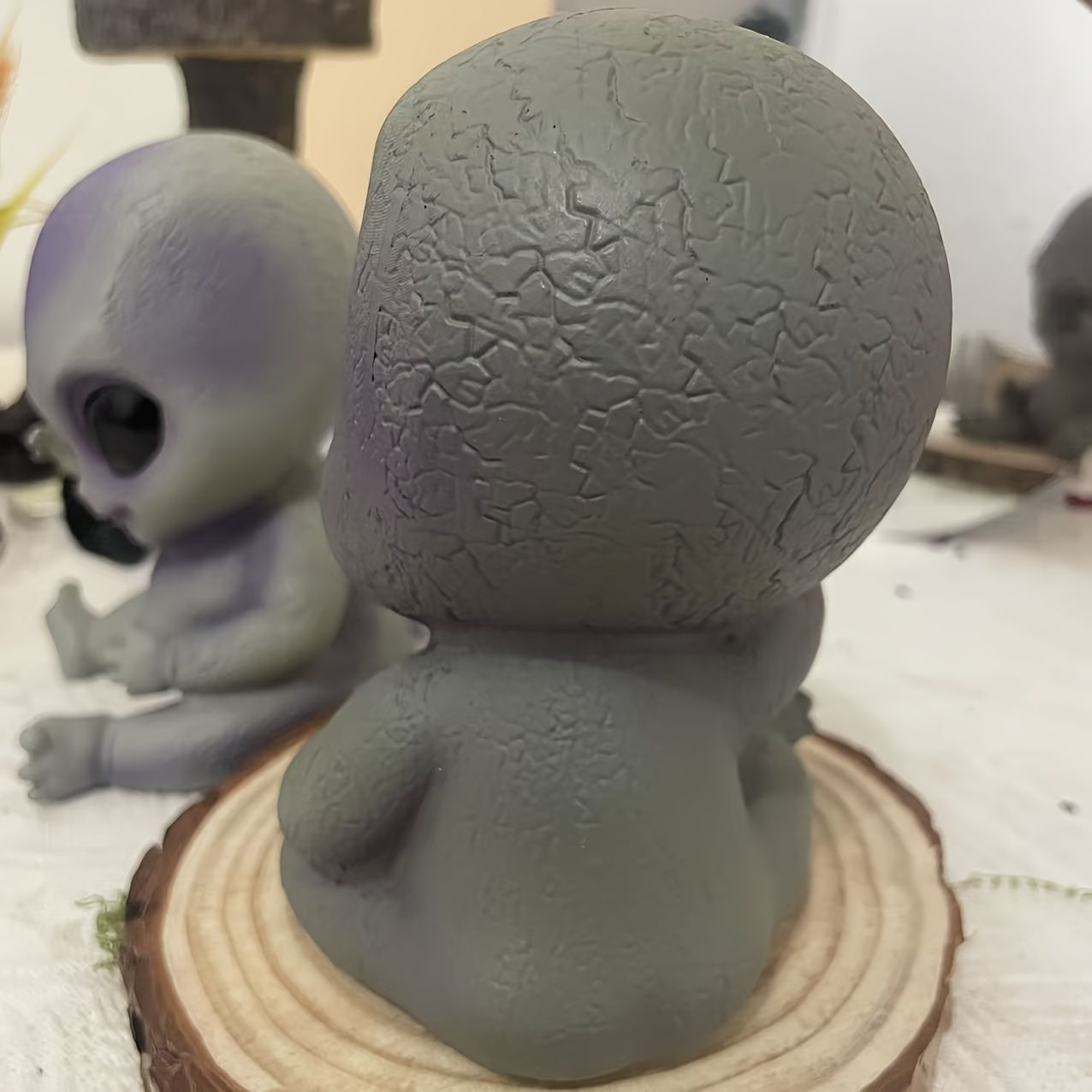 フィギュア 赤ちゃん グレー 宇宙人 リアル 置物 15cm 子ども