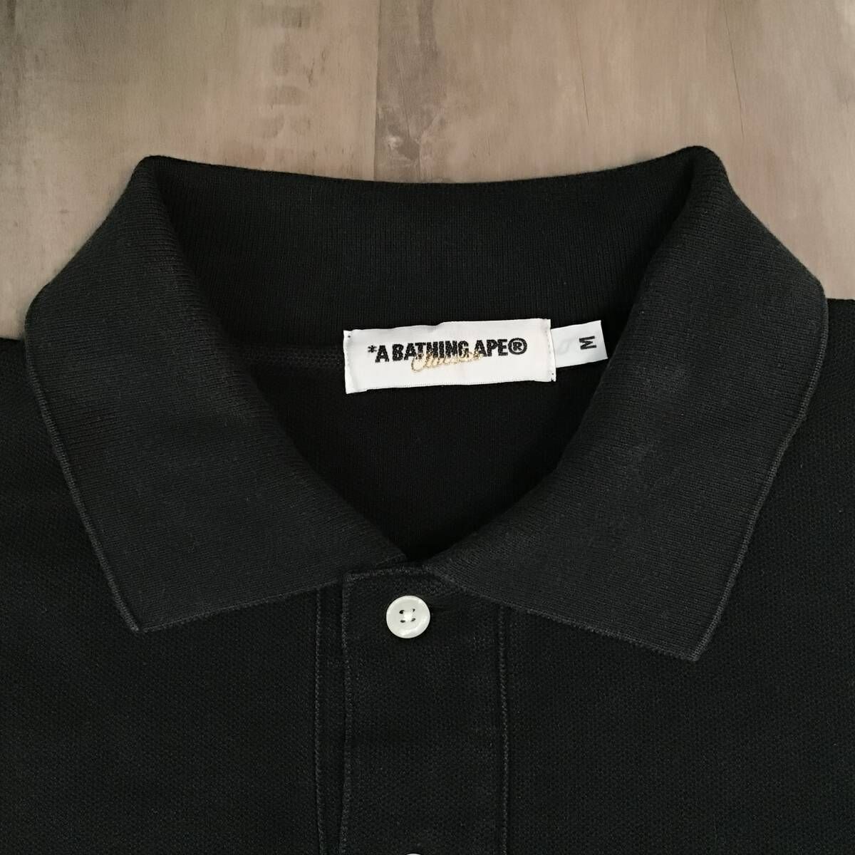 BAPE ベイプ ベロア ポロシャツ APE HEAD LOGO ポロシャツ Mサイズ a bathing ape BAPE エイプ
