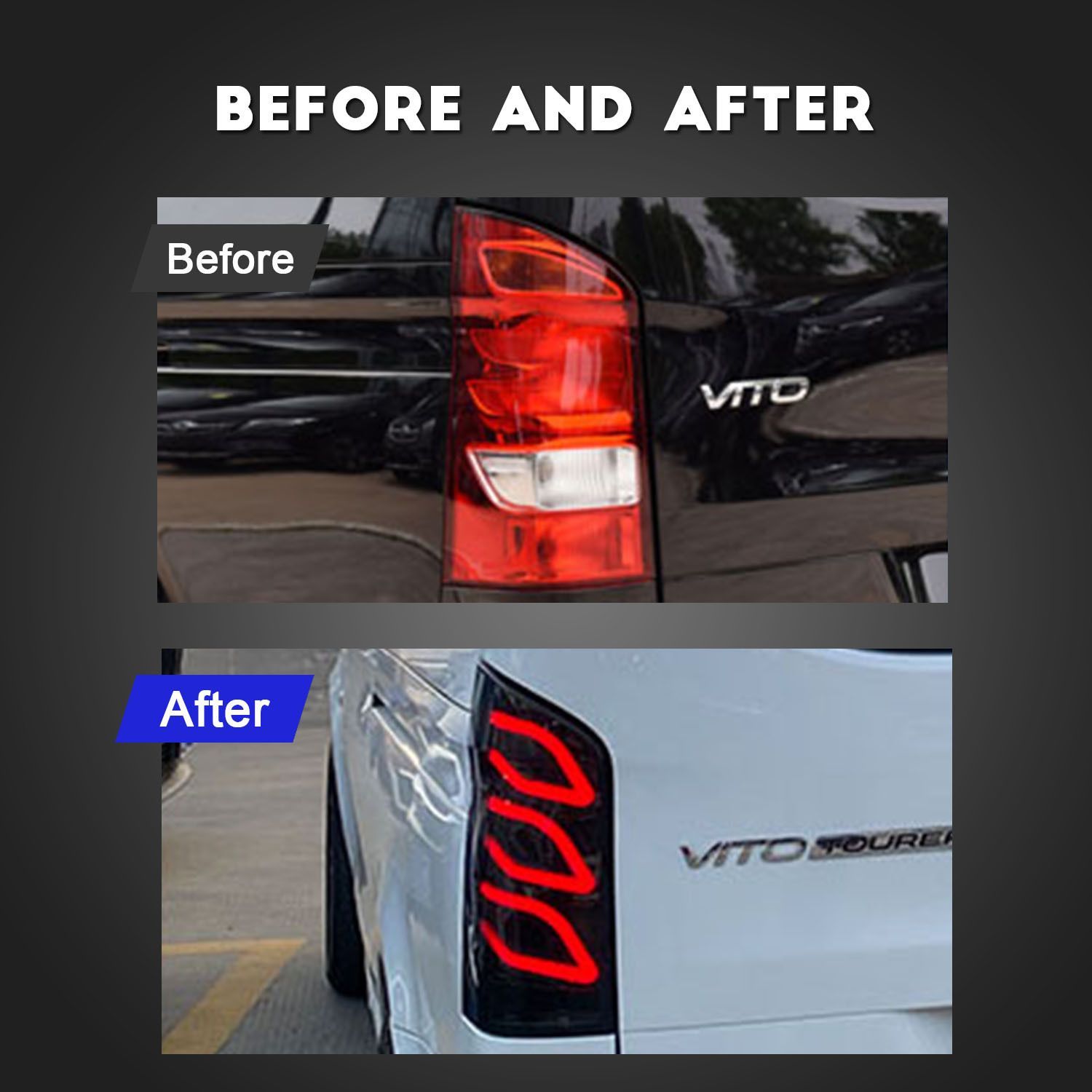 16-23モデル改装マイバッハデザインテールライトアセンブリ