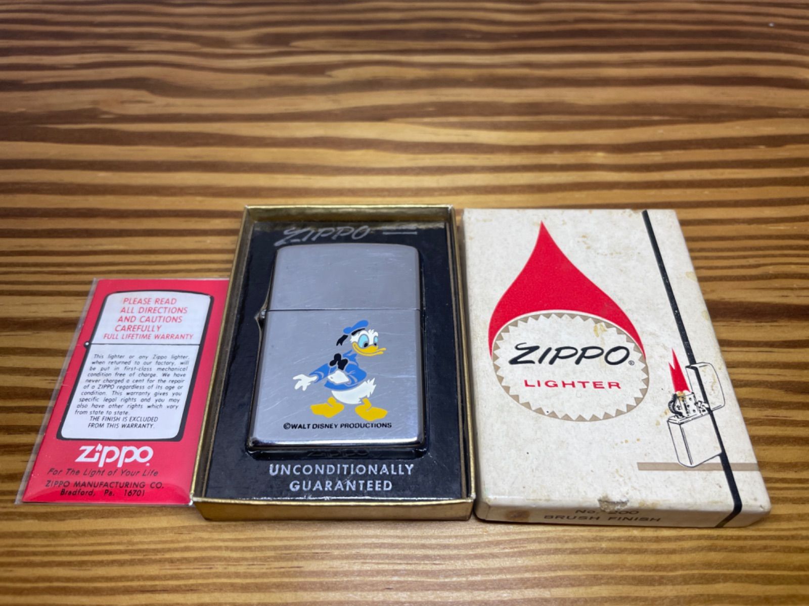 完品 ヴィンテージ 90'ｓ＜ 箱 ／ ギャランティ ＞ ZIPPO 『 ディズニー ／ ドナルドダック ／ WALT DISNEY  PRODUCTIONS・DONALD DUCK 』 １９８０年製 - メルカリ