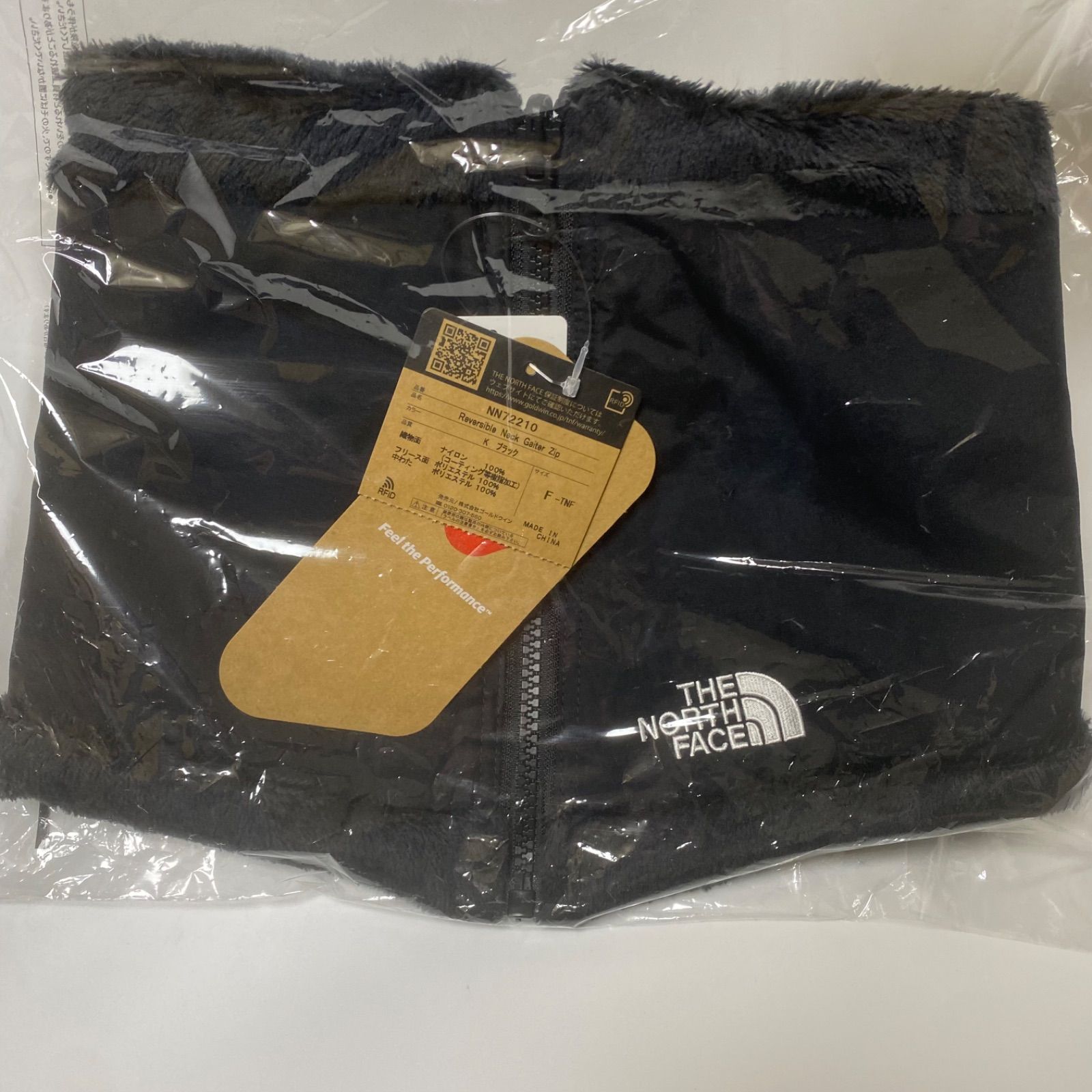新品 リバーシブルネックゲイタージップ ノースフェイス ブラック