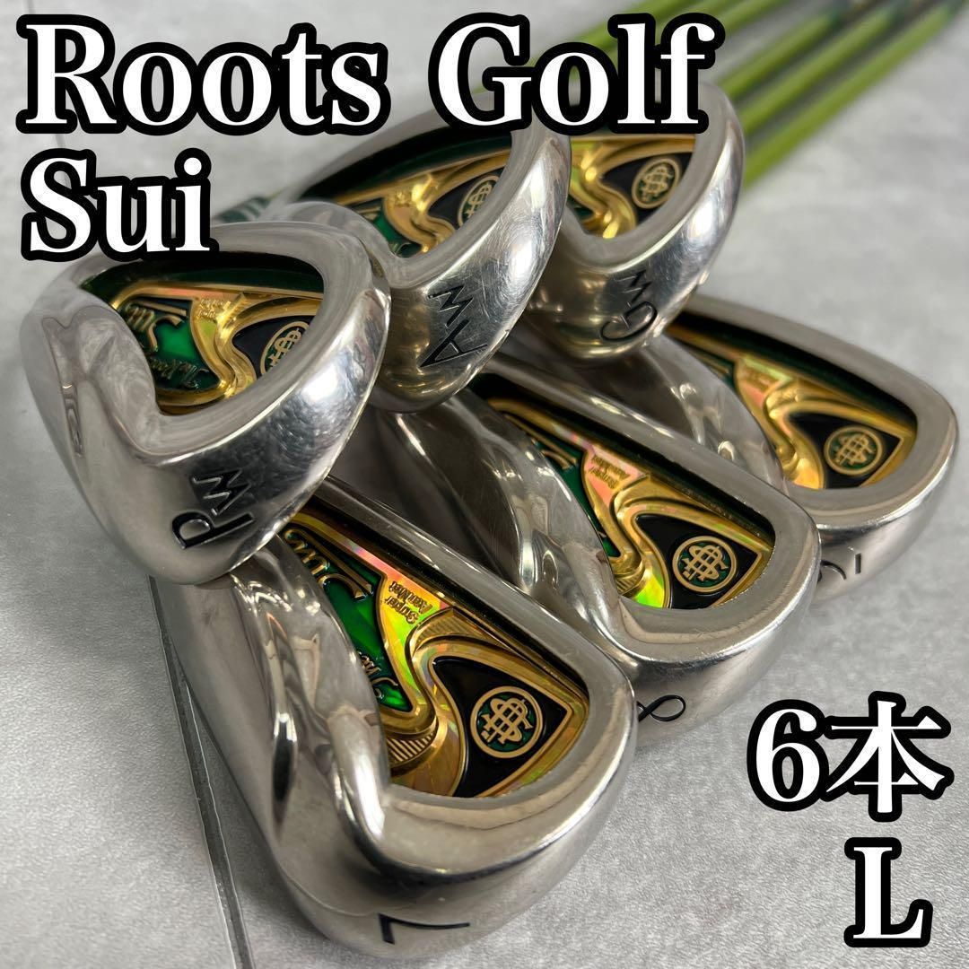 ルーツゴルフ Sui レディースゴルフアイアン6本セット 右 L カーボン Roots Golf The Roots Sui Super Aermet 地クラブ