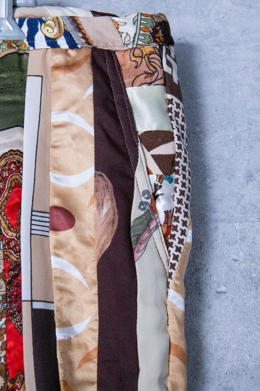 seeallシーオールReconstructed Scarf Pants再構築 SEEALL シーオール 再構築リメイクイージーパンツReconstructed