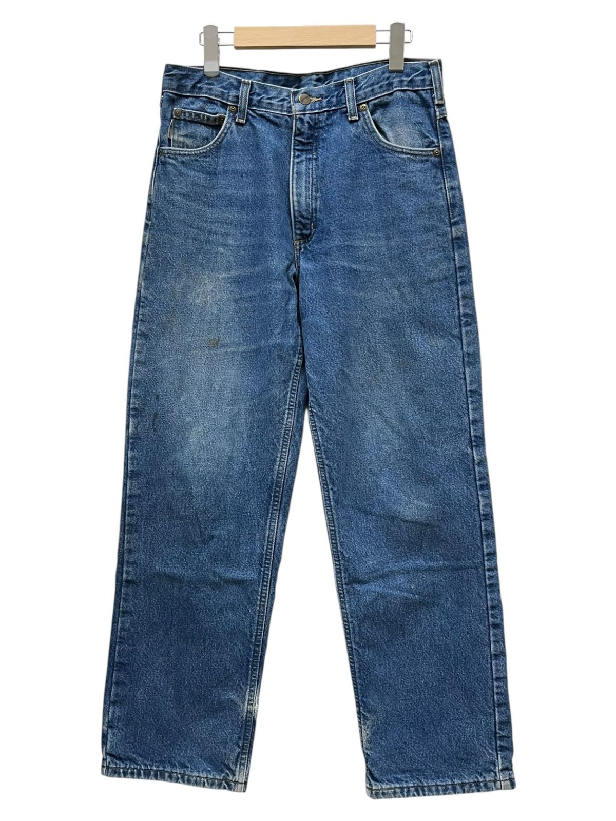 Carhartt (カーハート) デニムパンツ 裏地チェック柄 コットン100