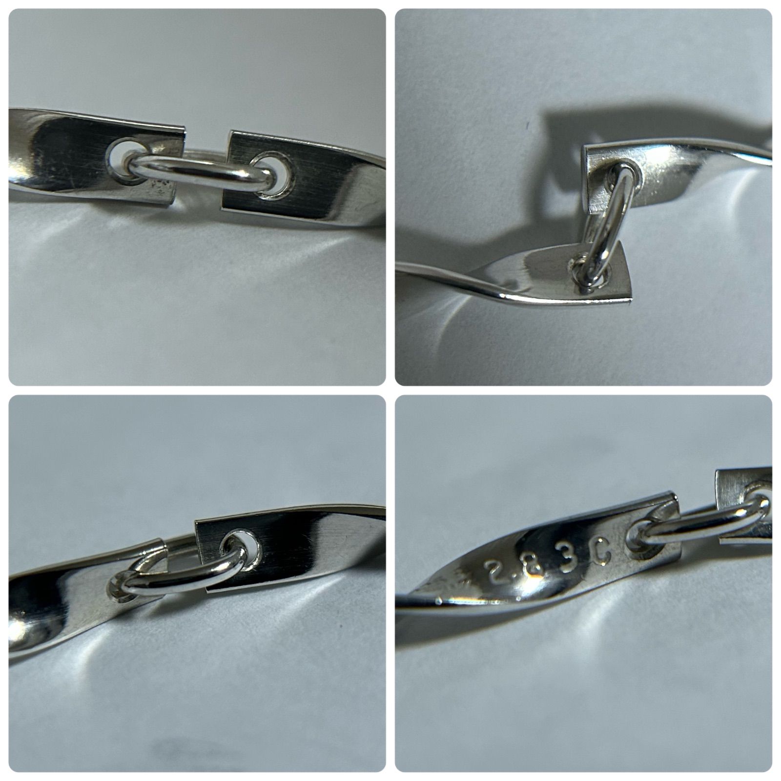 美品ツイストネックレス ♯283C ジョージジェンセン/  Georg Jensen GEORG JENSEN ジョージジェンセン 283C プレート