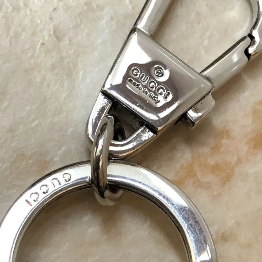 GUCCI グッチ キーリング キーホルダー GG レザー ブラック系