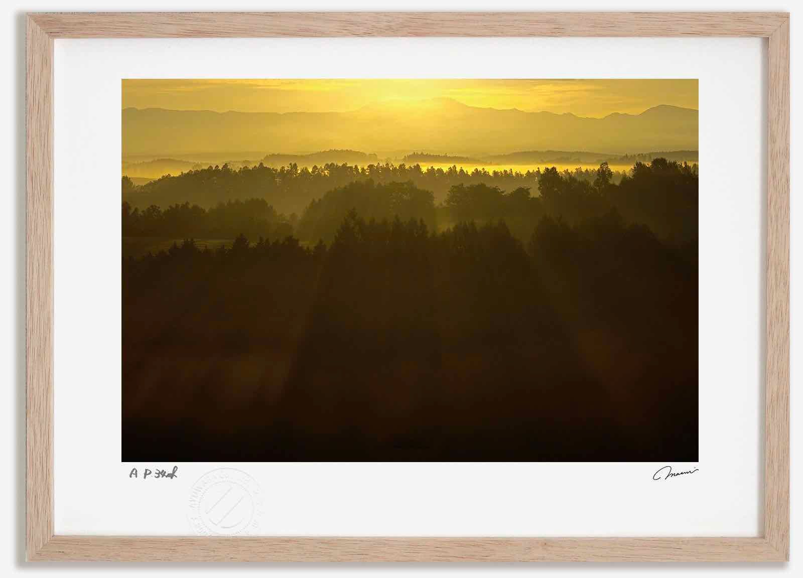 油彩画 山と川の風景 北岳 今井弘画伯 F8号 油彩画 山と川の風景 北岳