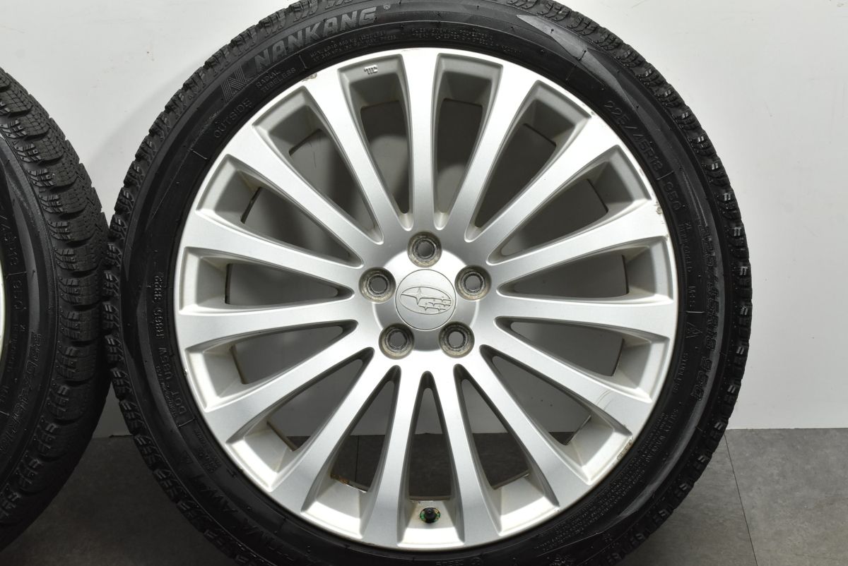 バリ溝】スバル BR BM レガシィ ツーリング 純正 18in 7.5J +55 PCD100