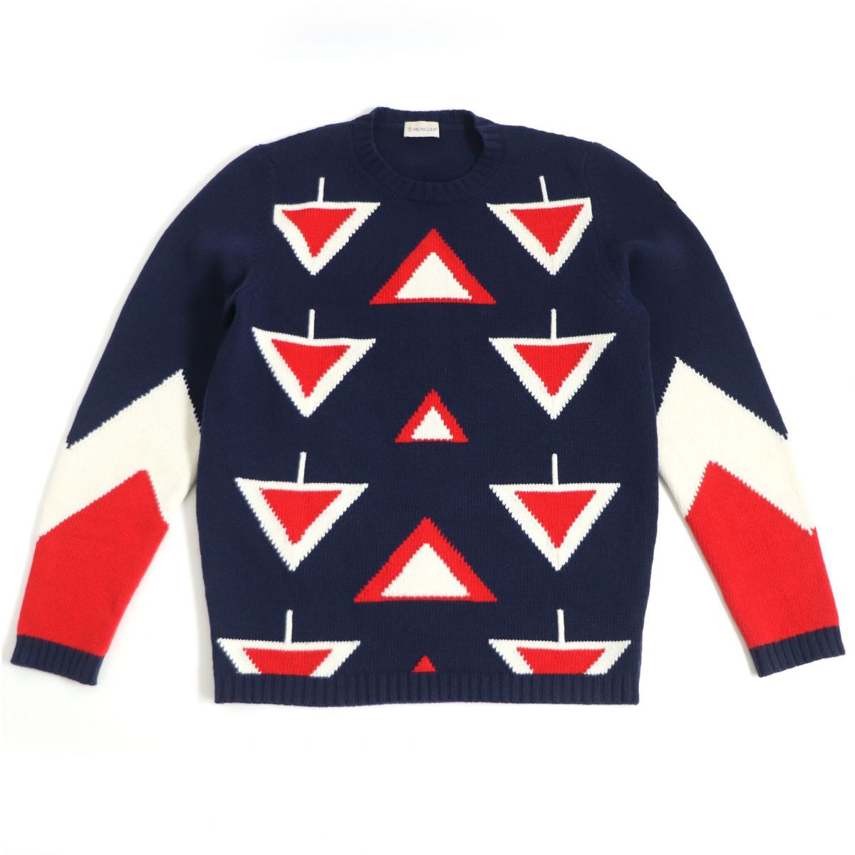 MONCLER (モンクレール) ハーフジップ ボーダー ニット MCL9F00009M3303 ブランド レディース 【サカゼン公式通販】