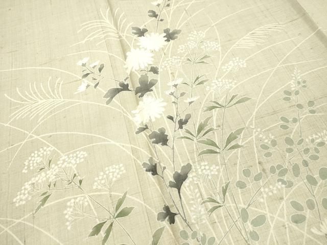 平和屋着物○訪問着 紬地 草花文 正絹 逸品 DAAS2516tw - メルカリ 