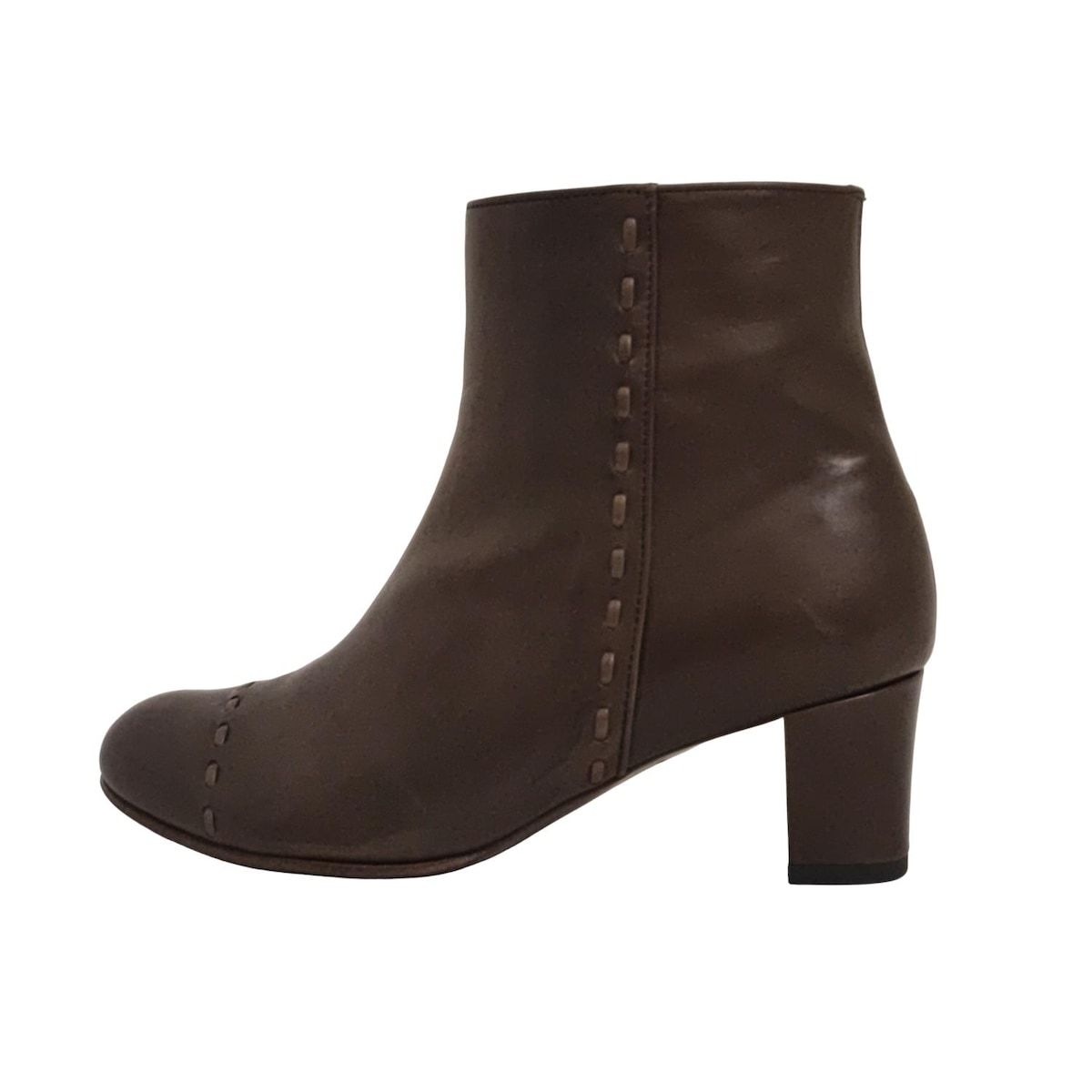 chausser ショセ ショートブーツ 23 1|2 レディース - ダークブラウン レザー
