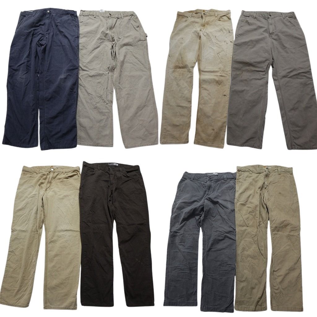 古着卸 まとめ売り ディッキーズ Dickies ダック ペインター パンツ 8枚セット メンズ 38 ツールポケット ノープリーツ 古着 NB9755