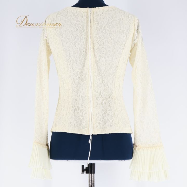 フラメンコ 衣装 ソニアジョーンズ SONIA JOHNES アイボリー ブラウス トップス 長袖 フリル レース ホワイト系 ダンス 舞台 パーティ 発表会 アイボリー系 レースブラウス フリルデザイン ダンス衣装 発表会トップス 長袖ブラウス レディース USTAUSTRALIA_COM_AU