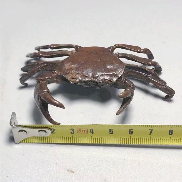 銅製　カニの置物　生花・茶・香道具 銅 細工 茶道具 香道具 蓋置 置物 カニ 銅製 - メルカリ