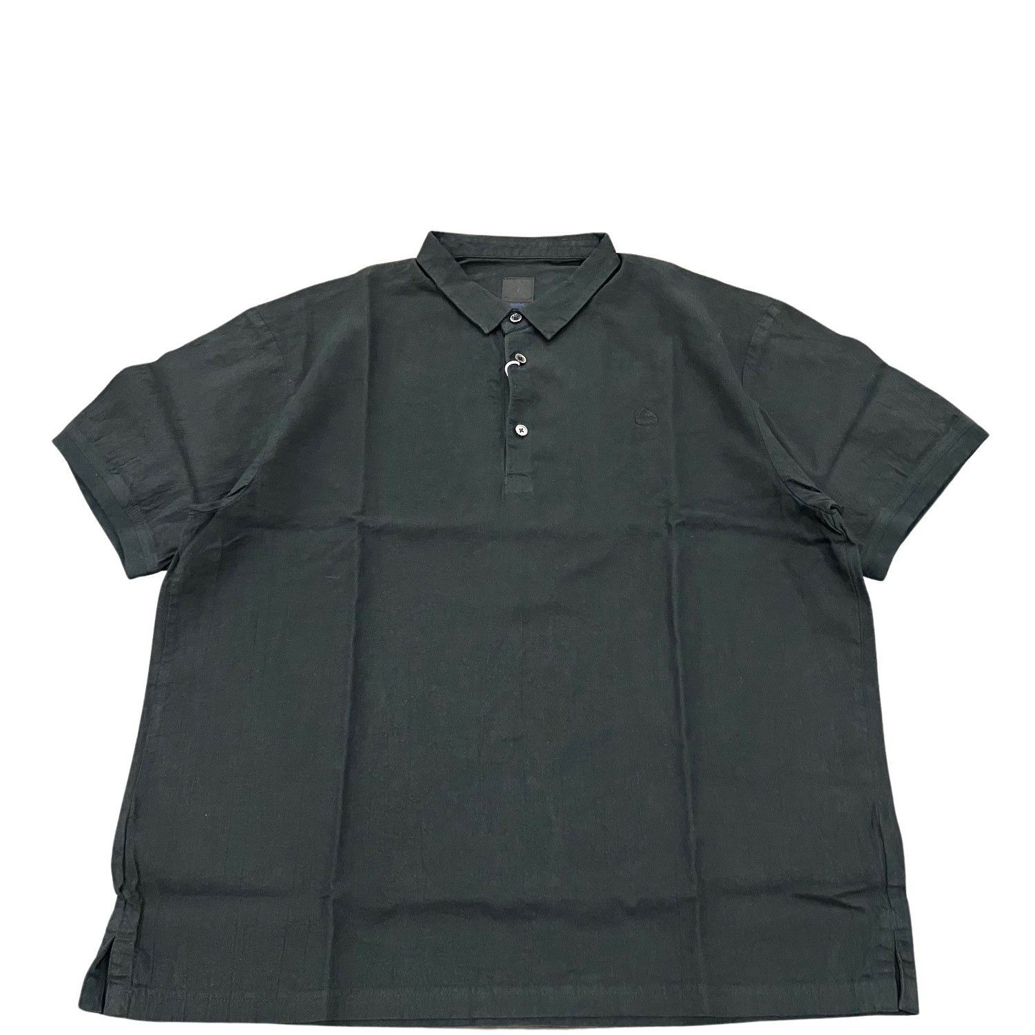 maillot / linen rich polo shirt-Tee  BLACK