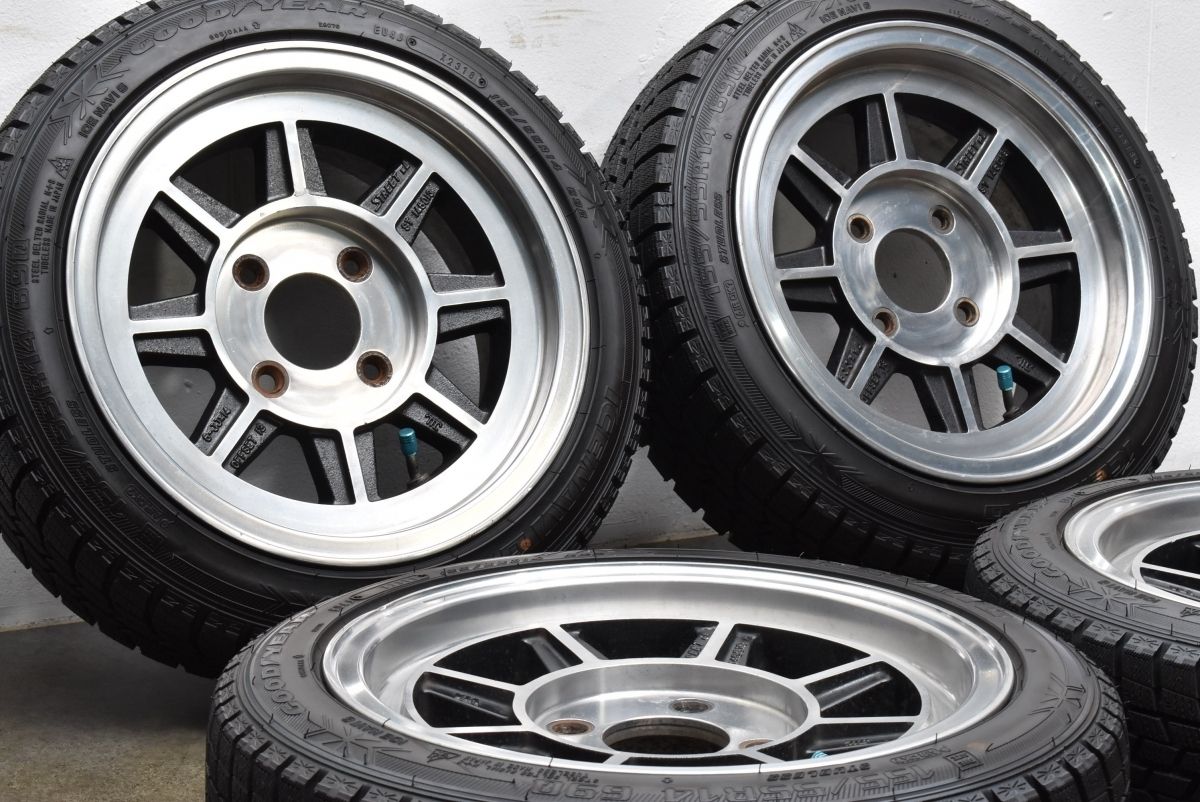 カプチーノサイズ ハヤシレーシング ハヤシストリート 14in 5.5J 19 6J 13 PCD114.3 グッドイヤー アイスナビ6 155 55R14