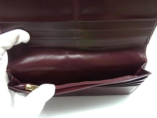 極美品　カルティエ 長財布 2つ折り マストライン ボルドー 小銭入れ付き 極美品 カルティエ 長財布 2つ折り マストライン ボルドー 小銭入れ付き