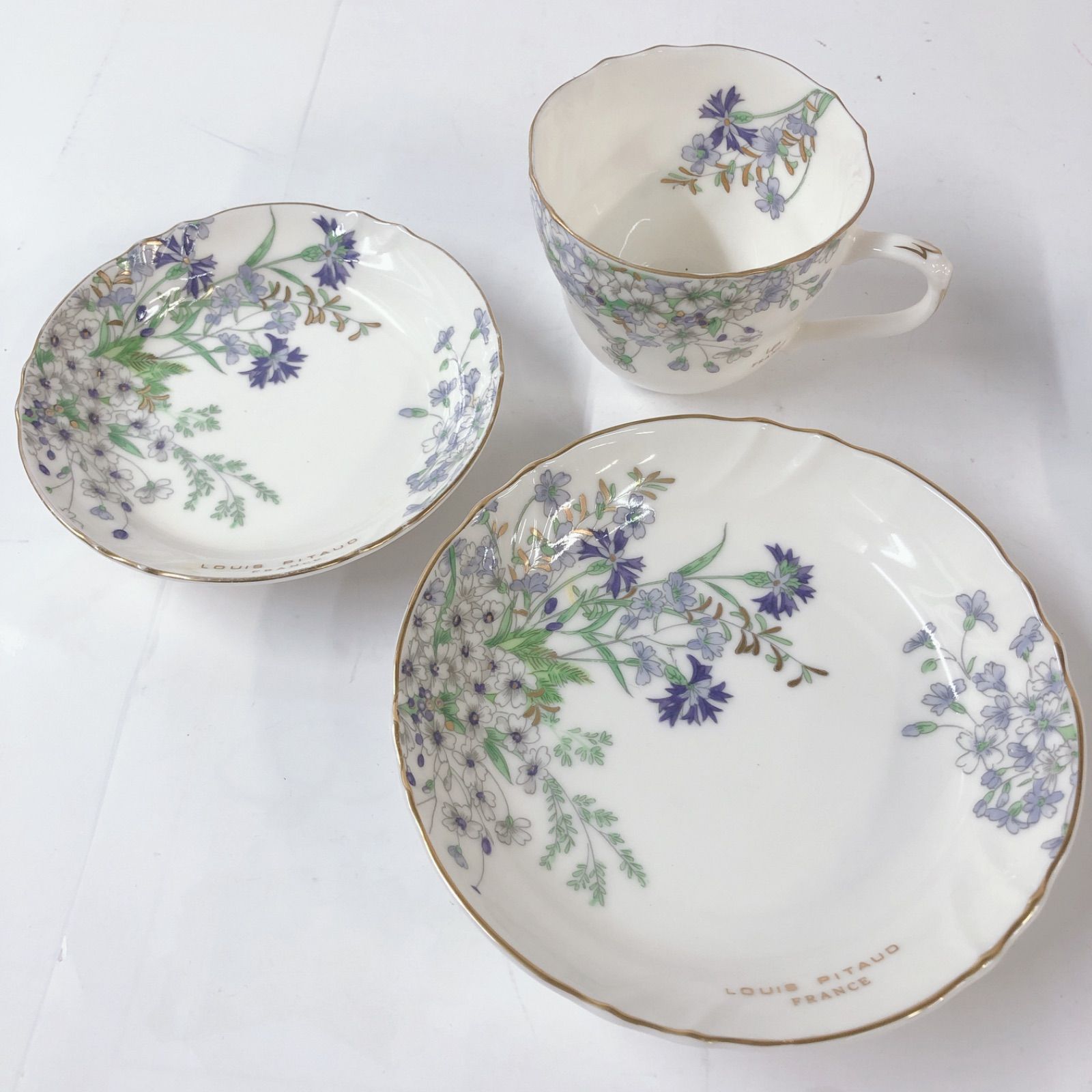 ルイピトー LOUIS PITAUD FRANCE カップ＆ソーサー＆ケーキ皿 5客