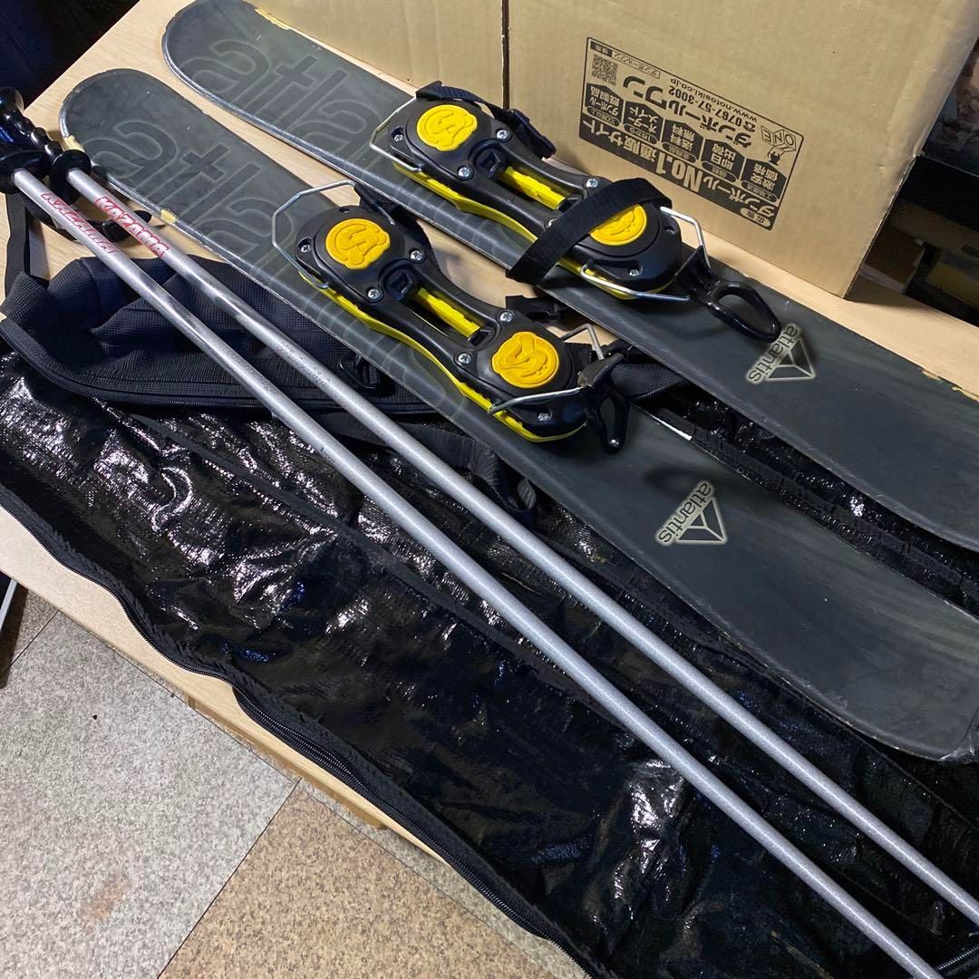 Atlantis スキー板 ストック付 収納ケース付￼ 98センチ￼中古品