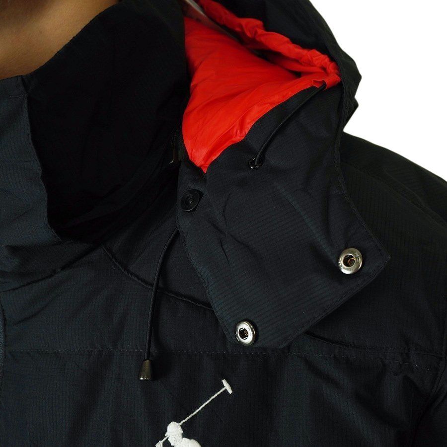 ポロラルフローレン ダウンジャケット アウター ポニー フード ブラック S ポロ・ラルフローレン フード付きダウンジャケット 黒 ビッグ