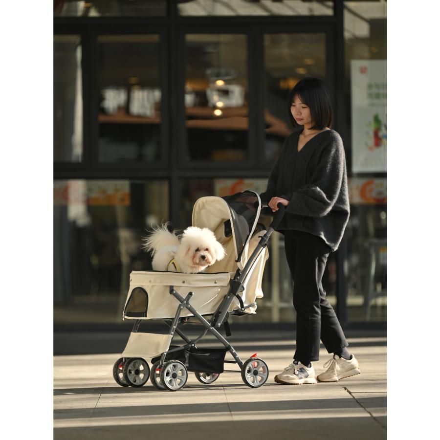 ペットカート 対面式 折りたたみ 多頭 中型犬 小型犬 猫 2way 軽量 組立簡単 工具不要 介護用 ドッグカート ペットバギー 犬 猫 動物 ペッ