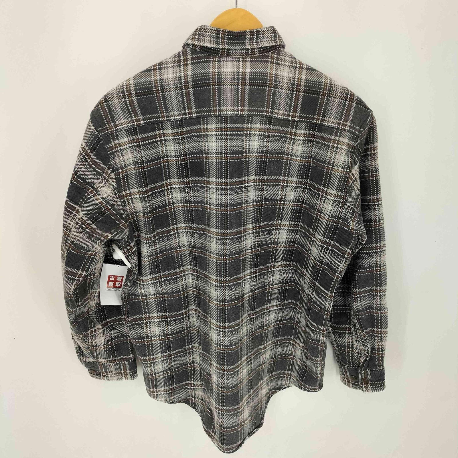 90s ST. JOHN'S BAY チェックシャツ ヘビーネルシャツ グレー