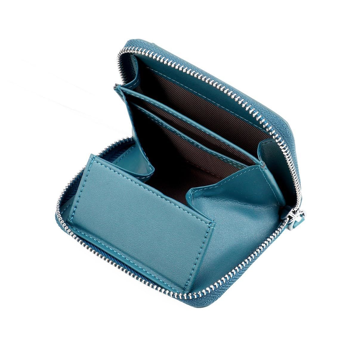 新着商品】入れレディース 小銭 多機能ミニ レザーコインケース カードケース 人気 本革RFID防止小さいコンパクト財布メンズ (ブルー)  Yocipa - メルカリ