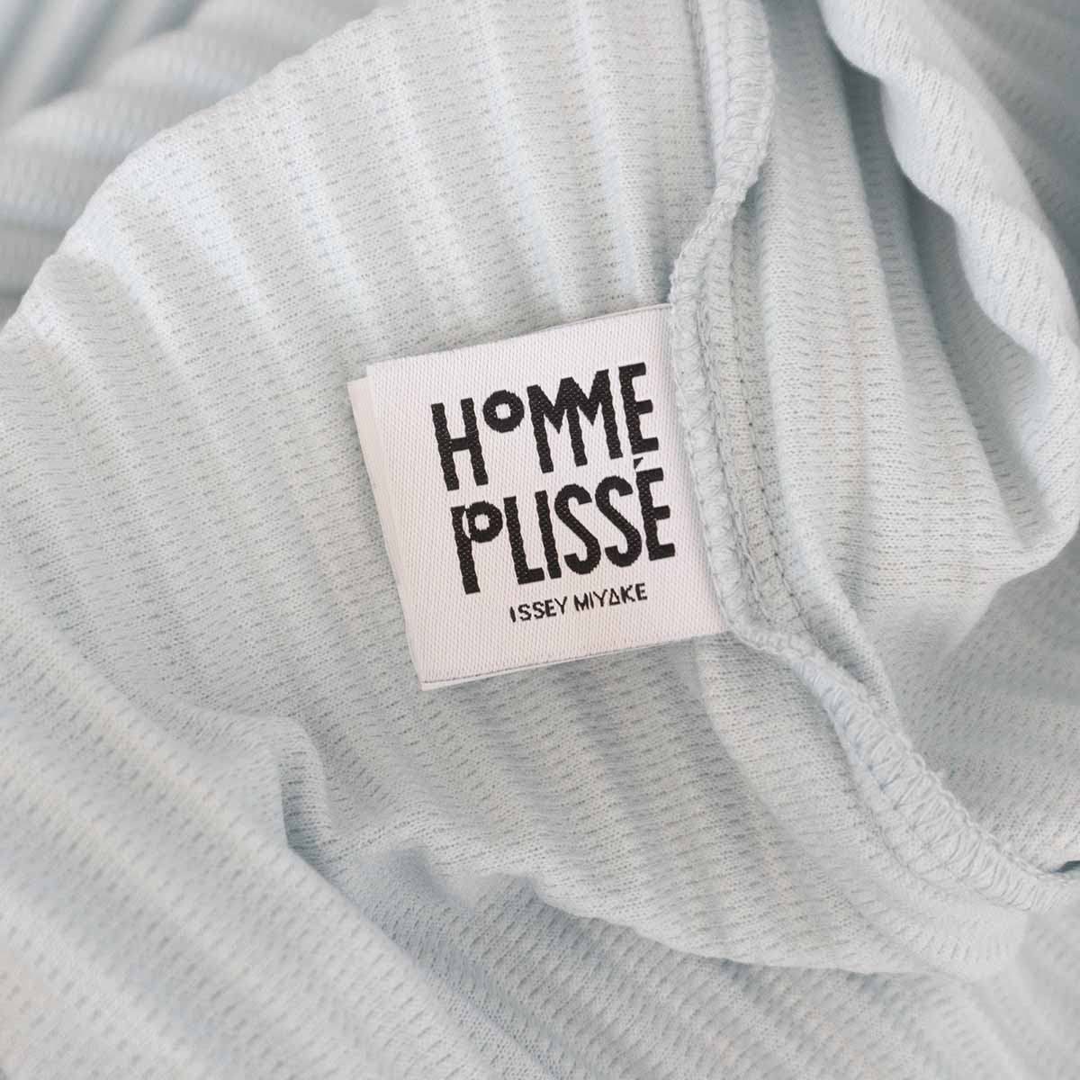 【2023年モデル】 HOMME PLISSE ISSEY MIYAKE【長袖 プリーツ カットソー】 ライトブルー オムプリッセ イッセイミヤケ 2407061