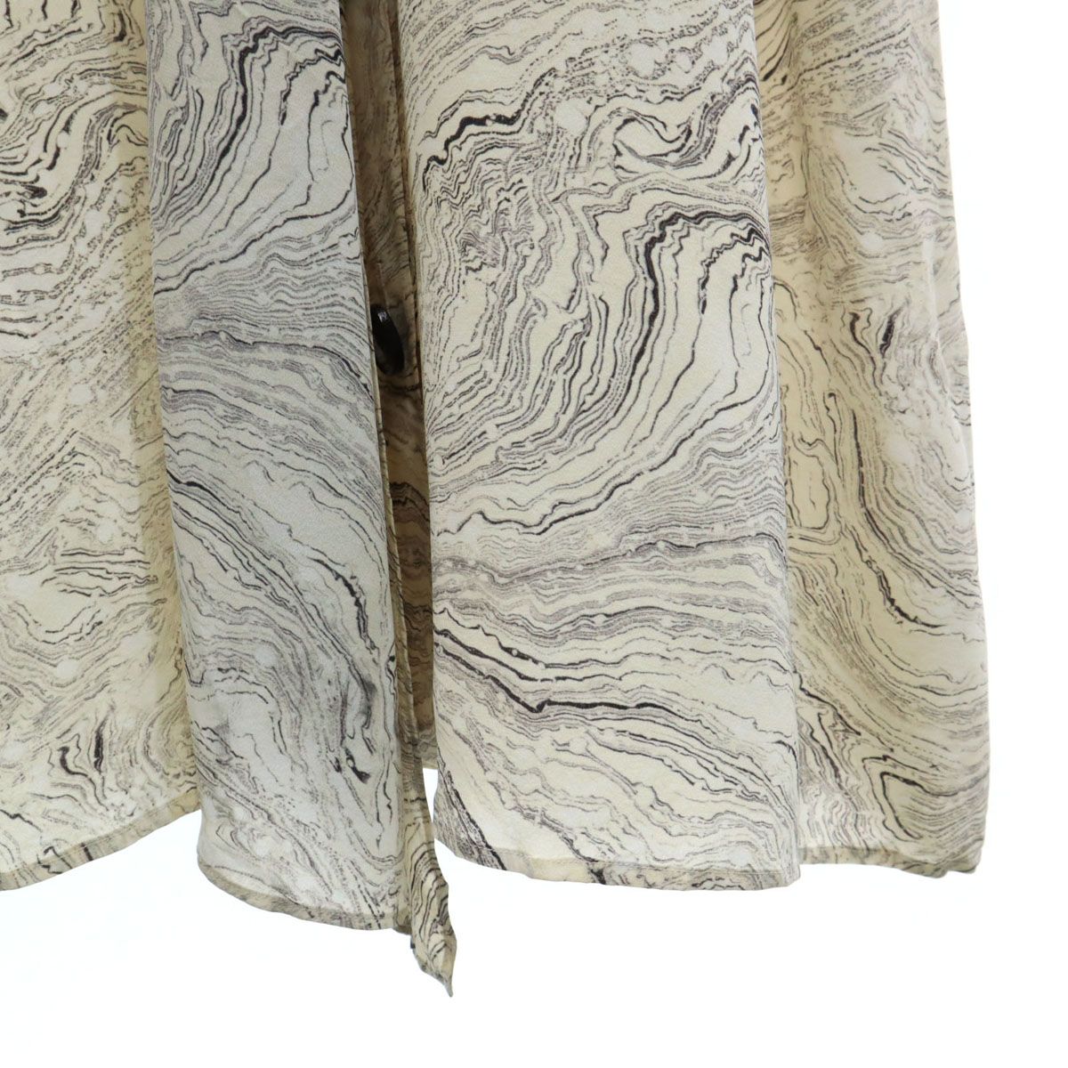 LEMAIRE ルメール シルク ハンガリー製 総柄 長袖 ワンピース クリーム  